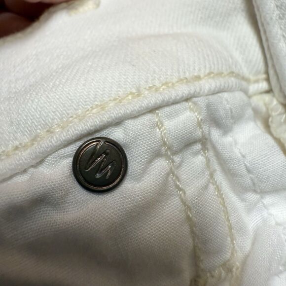 MOTHER Cropped Jean Size 25 The Dropout White/Whipping The Cream Cropped Stretch - Picture 13 of 16